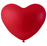 Балони с форма на сърце, ф 23 cm, 8 бр., червен