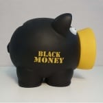 Касичка-прасенце BLACK MONEY, пластмаса