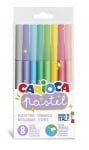 Комплект флумастери Carioca, Pastel, 8 цвята
