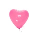 Балон с форма на сърце, ф 15 cm, 10 бр., розов