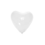 Балон с форма на сърце, ф 30 cm, 10 бр., бял