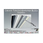 Блок 20л.цветен картон, 130 g/m2, 24х34 cm, сиво-черни цветове