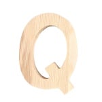 Буква декоративна RicoDesign, "Q", натурално дърво, 8 cm