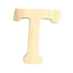 Буква декоративна RicoDesign, "T", натурално дърво, 8 cm