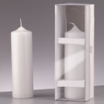 Цилиндрична свещ, ф 60 x H 200 mm, бял