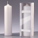 Цилиндрична свещ, ф 80 x H 250 mm, бял
