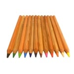 Комплект цветни моливи CREALL Maxi, натурални, 12 цвята, 12 бр.