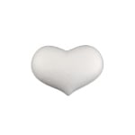 Дебеличко сърце от стиропор, бял, 70x50 mm