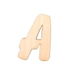 Деко фигурка буква "А", дърво, 19 mm