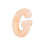 Деко фигурка буква "G", дърво, 19 mm