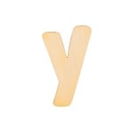 Деко фигурка буква "Y", дърво, 19 mm
