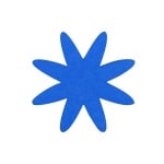 Деко фигурка цвете 8 листно, филц, 80 mm, турско синьо