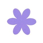 Деко фигурка цвете, филц, 50 mm, виолетово