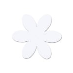 Деко фигурка цвете, филц, 55 mm, бяло