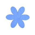 Деко фигурка цвете, филц, 65 mm, лилаво