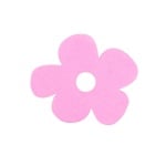 Деко фигурка цвете с извивки, филц, 20 mm, розово