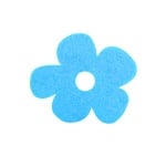 Деко фигурка цвете с извивки, филц, 20 mm, турско синьо