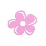 Деко фигурка цвете с извивки, филц, 60 mm, розово