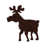 Деко фигурка елен, Filz, 40 mm, тъмно кафяв