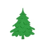 Деко фигурка коледно дръвче, Filz, 100 mm, светло зелена