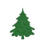 Деко фигурка коледно дръвче, Filz, 100 mm, тъмно зелена