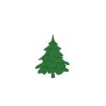 Деко фигурка коледно дръвче, Filz, 40 mm, тъмно зелена