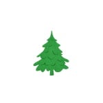 Деко фигурка коледно дръвче, Filz, 50 mm, светло зелена