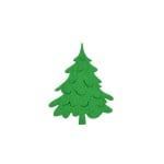 Деко фигурка коледно дръвче, Filz, 60 mm, светло зелена