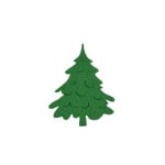 Деко фигурка коледно дръвче, Filz, 60 mm, тъмно зелена