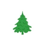 Деко фигурка коледно дръвче, Filz, 80 mm, светло зелена