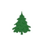 Деко фигурка коледно дръвче, Filz, 80 mm, тъмно зелена