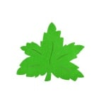 Деко фигурка лозов лист, Filz, 90 mm, зелен