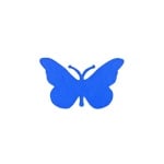 Деко фигурка пеперуда, Filz, 30 mm, лилава