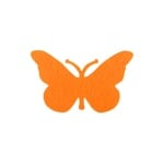 Деко фигурка пеперуда, Filz, 40 mm, жълта
