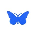 Деко фигурка пеперуда, Filz, 40 mm, лилава