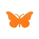 Деко фигурка пеперуда, Filz, 50 mm, жълта