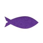 Деко фигурка рибка, Filz, 45 mm, виолетова