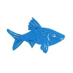 Деко фигурка рибка. Filz. 60 mm. тъмно синя
