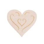 Деко фигурка сърце с филиграни, Filz, 50 mm, кремаво