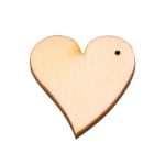 Деко фигурка сърце с отвор, дърво, 16 mm