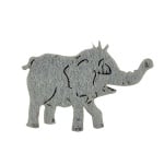 Деко фигурка слонче, Filz, 40 mm, светло сиво