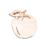 Деко фигурка ябълка, дърво, 40 mm