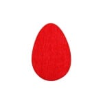 Деко фигурка яйце, Filz, 40 mm, червено