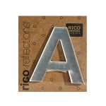 Декоративен символ RicoDesign, "A", SILVER, 32/31 mm