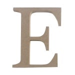 Декоративен символ RicoDesign, "E", MDF, 4,1x3,3 cm