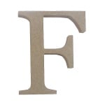 Декоративен символ RicoDesign, "F", MDF, 4,1x3,1 cm
