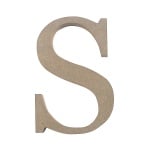 Декоративен символ RicoDesign, "S", MDF, 4,1x2,8 cm