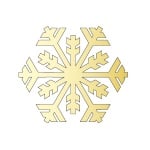 Декоративна фигура RicoDesign, КРИСТАЛ 1, GOLD, 8/12 cm