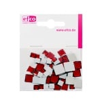 Декоративни камъчета, Acryl facettiert, Set Quadrat, квадрати, 30/10/10/2 бр., червени