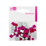 Декоративни камъчета, Acryl facettiert, Set Quadrat, квадрати, 30/10/10/2 бр., розови